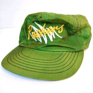 Vintage Green Bay Packers Snapback Hat Neon Green Nylon